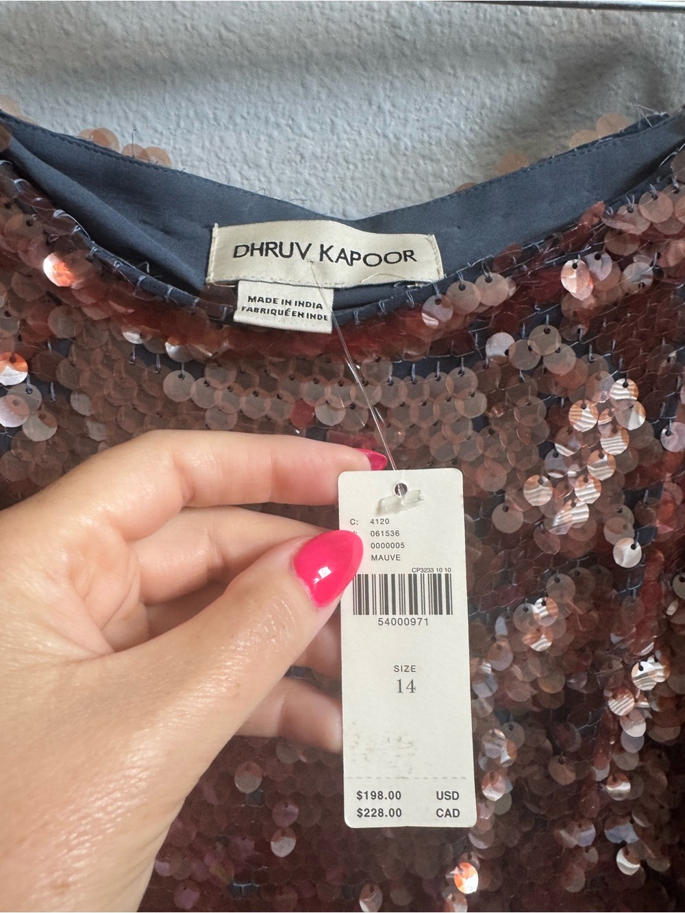 NWT Dhruv Kapoor for Anthropologie Bronze Sequin Asymmetrical Skirt - Picture 6 of 7